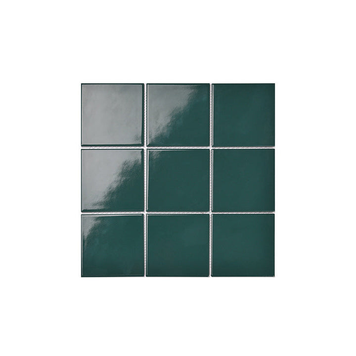 Lisslune | Square Mosaic Peel & Stick Tile in Green Water-resistant Mosaic Tile