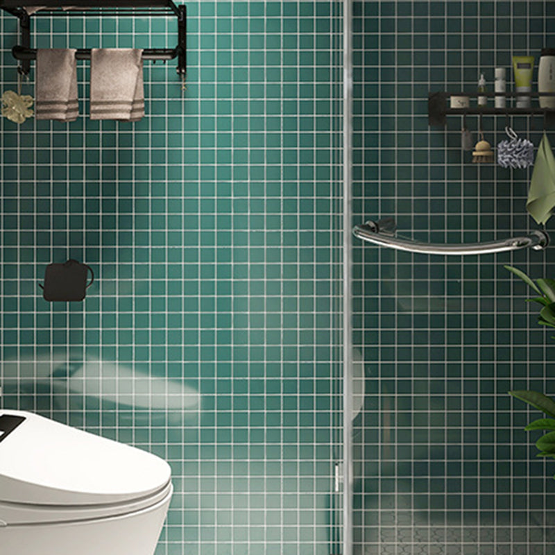 Lisslune | Square Mosaic Peel & Stick Tile in Green Water-resistant Mosaic Tile