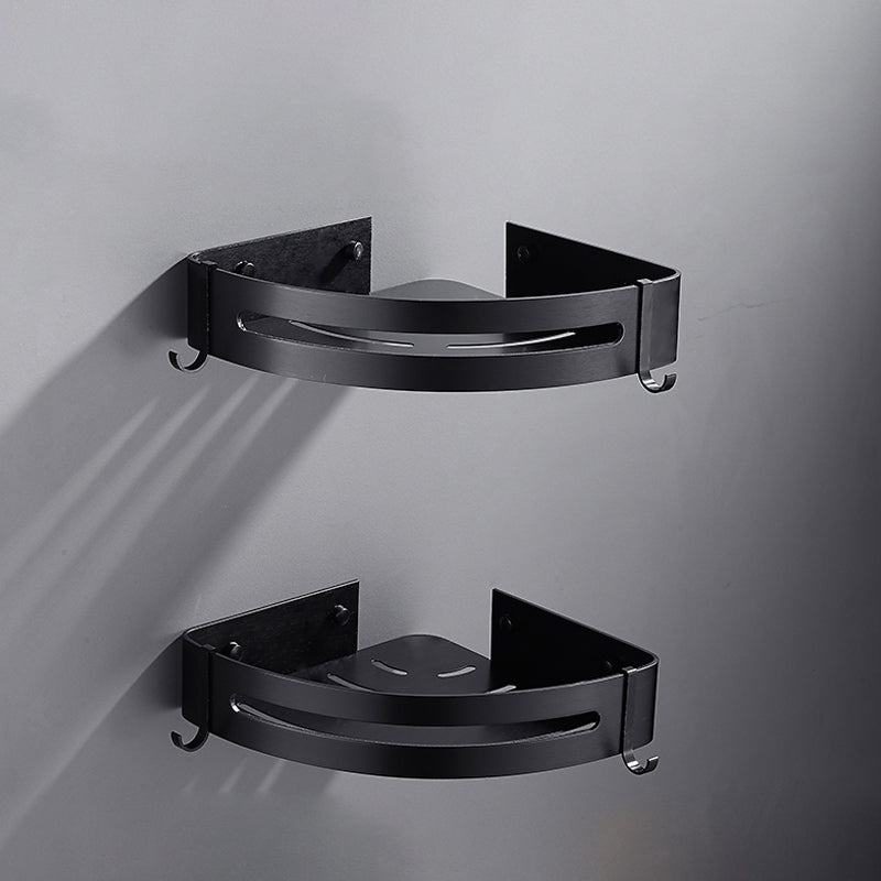 Lisslune | Matt Black Modern Bathroom Accessory Set, Set of 3, Bathroom Shelf