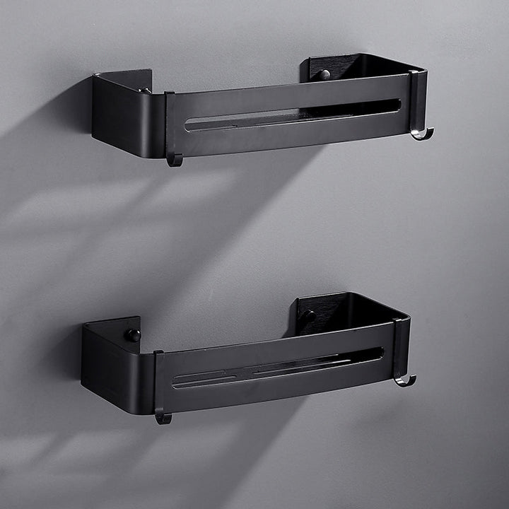 Lisslune | Matt Black Modern Bathroom Accessory Set, Set of 3, Bathroom Shelf