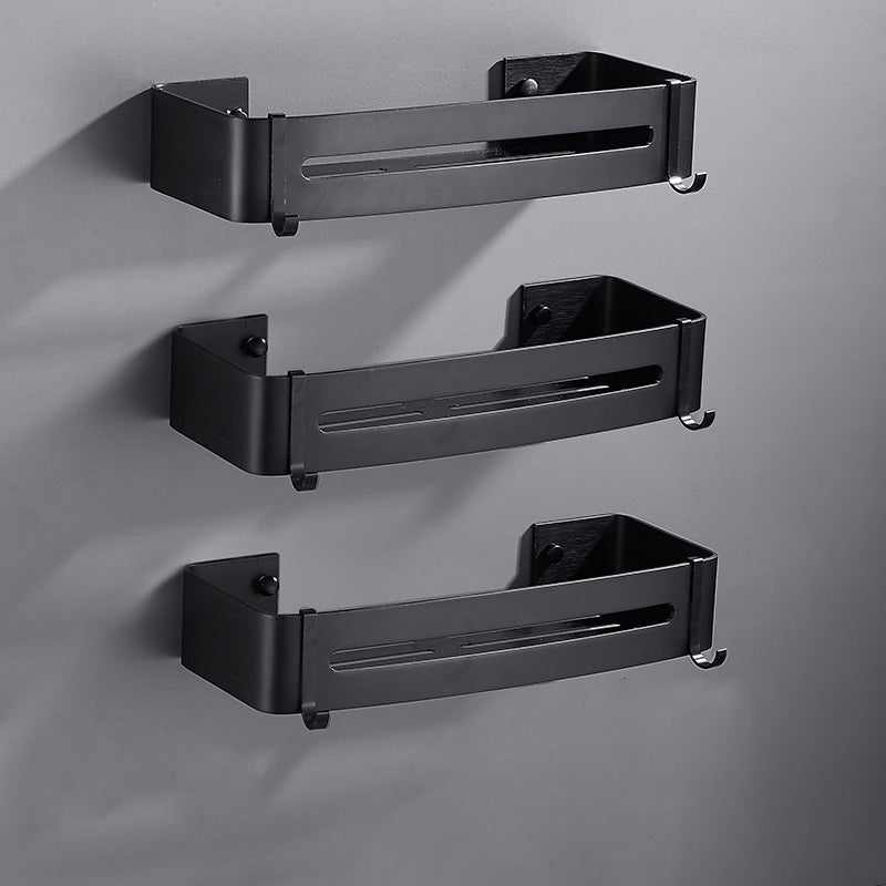 Lisslune | Matt Black Modern Bathroom Accessory Set, Set of 3, Bathroom Shelf