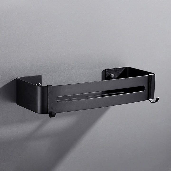 Lisslune | Matt Black Modern Bathroom Accessory Set, Set of 3, Bathroom Shelf