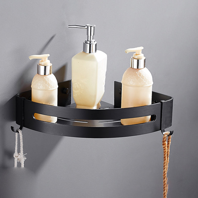 Lisslune | Matt Black Modern Bathroom Accessory Set, Set of 3, Bathroom Shelf