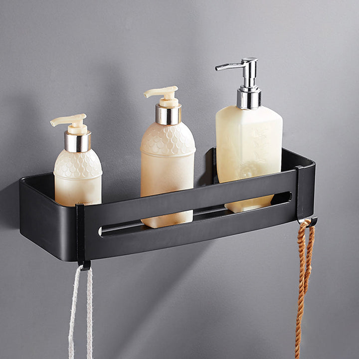 Lisslune | Matt Black Modern Bathroom Accessory Set, Set of 3, Bathroom Shelf
