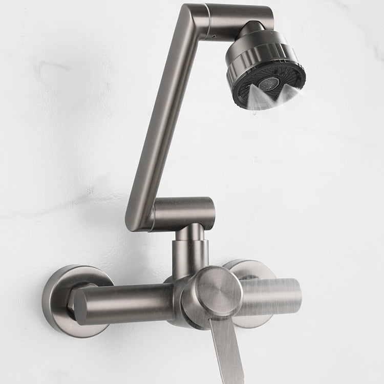 Lisslune | Modern Wall-Mounted Kitchen Faucet Single Lever Faucet in Chrome