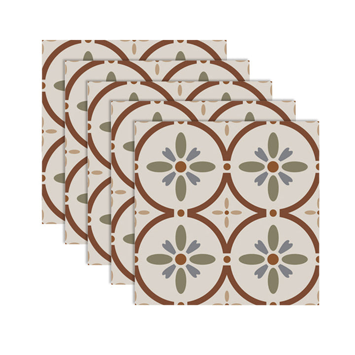 Lisslune | Waterproof Peel & Stick Tile Square Pattern Print Single Tile