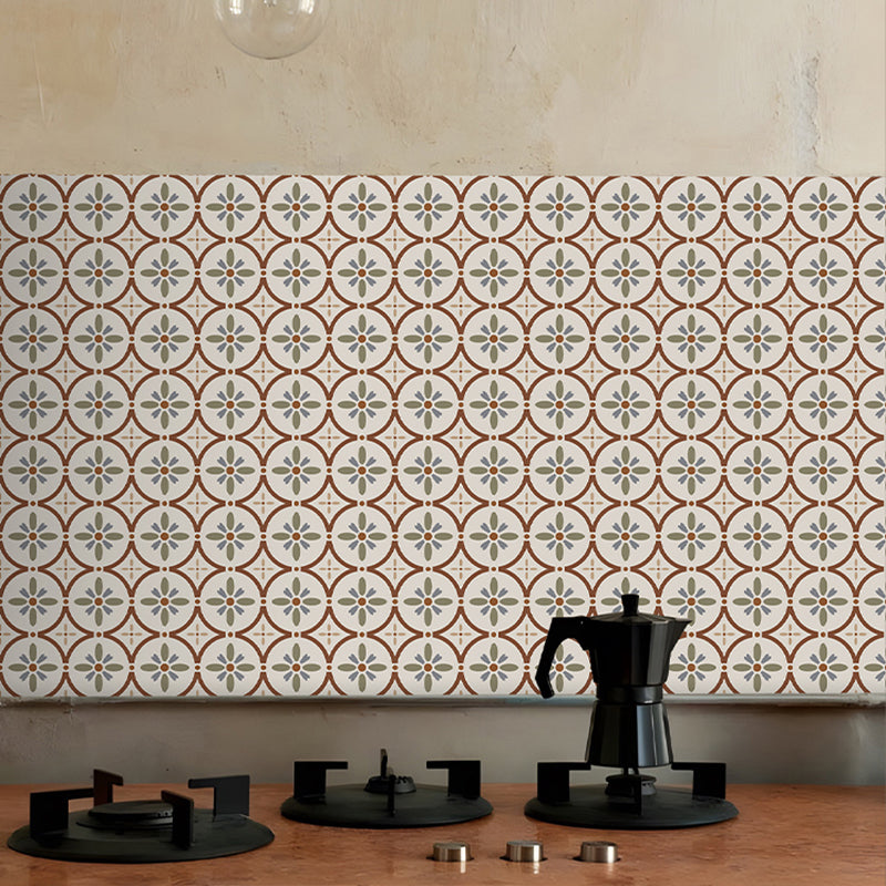 Lisslune | Waterproof Peel & Stick Tile Square Pattern Print Single Tile