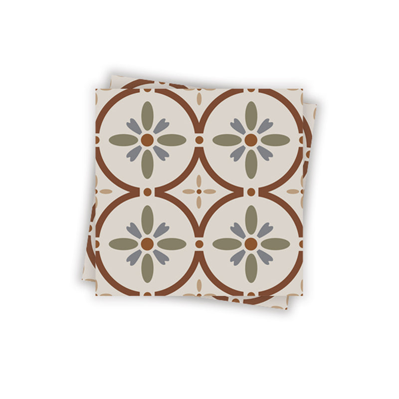 Lisslune | Waterproof Peel & Stick Tile Square Pattern Print Single Tile