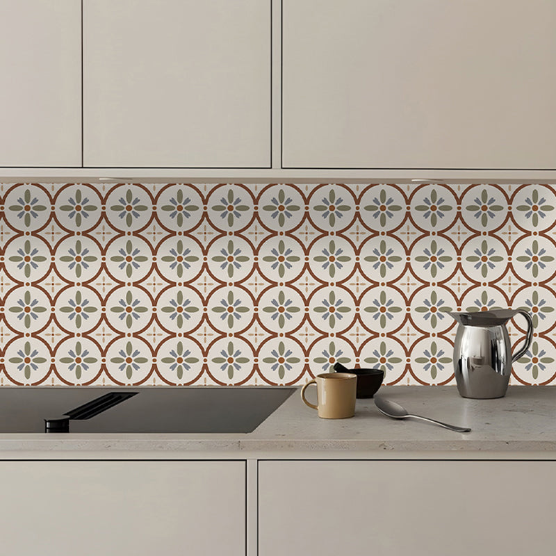 Lisslune | Waterproof Peel & Stick Tile Square Pattern Print Single Tile