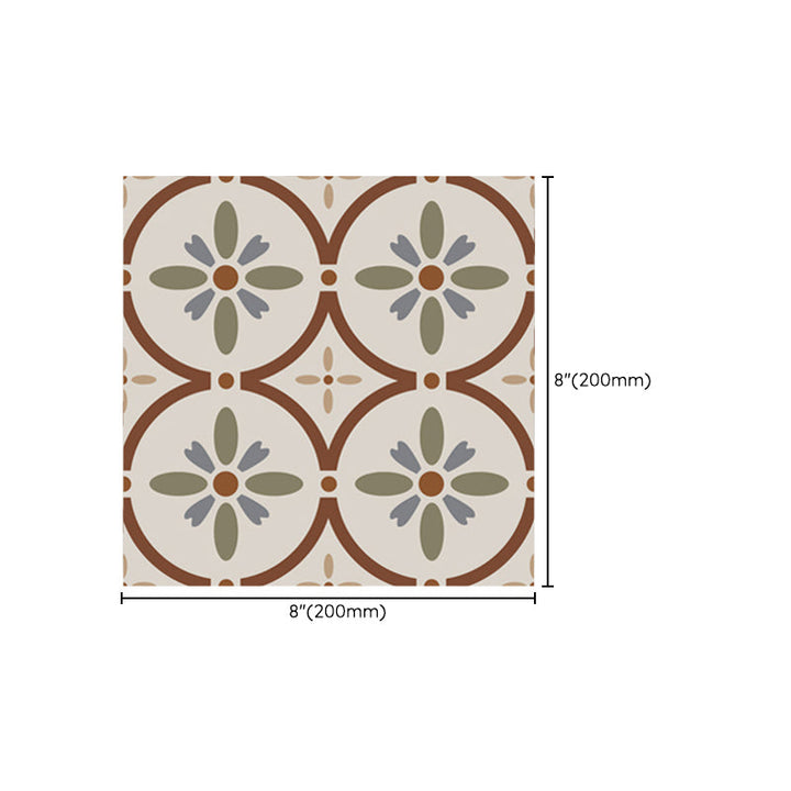 Lisslune | Waterproof Peel & Stick Tile Square Pattern Print Single Tile