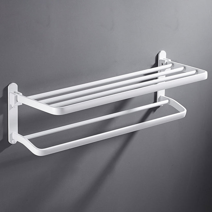 Lisslune | White Bathroom Accessories Hardware Set Modern Bathroom Accessories Set, Towel Rack