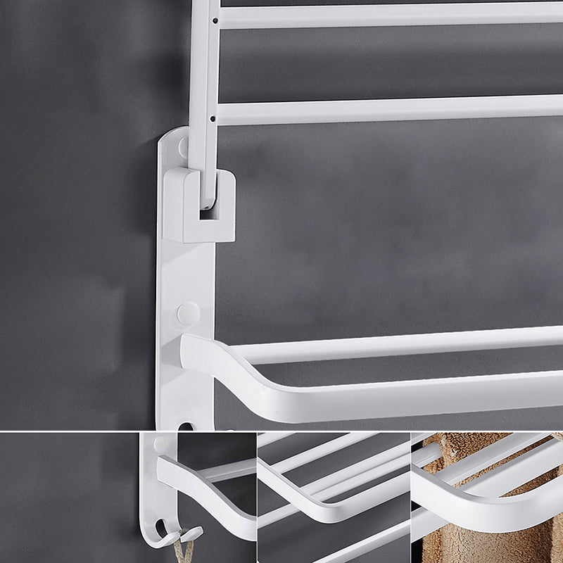 Lisslune | White Bathroom Accessories Hardware Set Modern Bathroom Accessories Set, Towel Rack