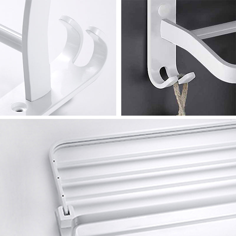 Lisslune | White Bathroom Accessories Hardware Set Modern Bathroom Accessories Set, Towel Rack