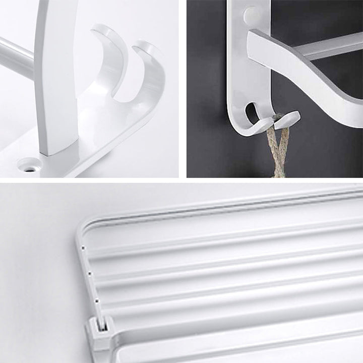 Lisslune | White Bathroom Accessories Hardware Set Modern Bathroom Accessories Set, Towel Rack