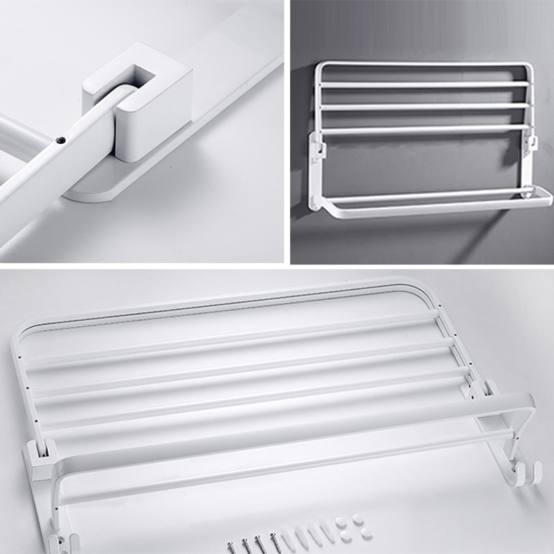 Lisslune | White Bathroom Accessories Hardware Set Modern Bathroom Accessories Set, Towel Rack