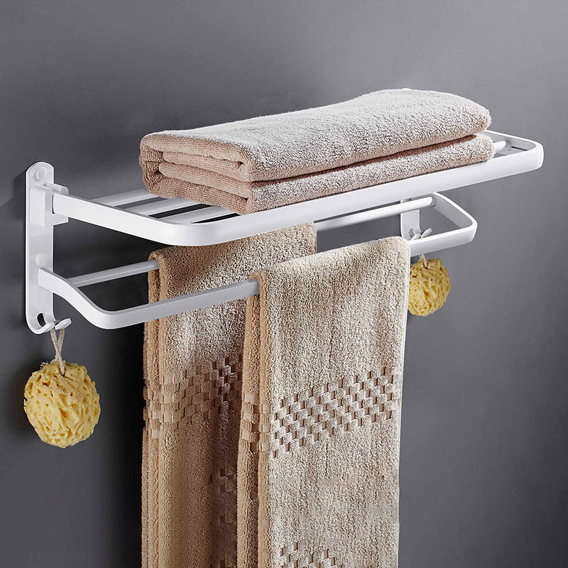 Lisslune | White Bathroom Accessories Hardware Set Modern Bathroom Accessories Set, Towel Rack