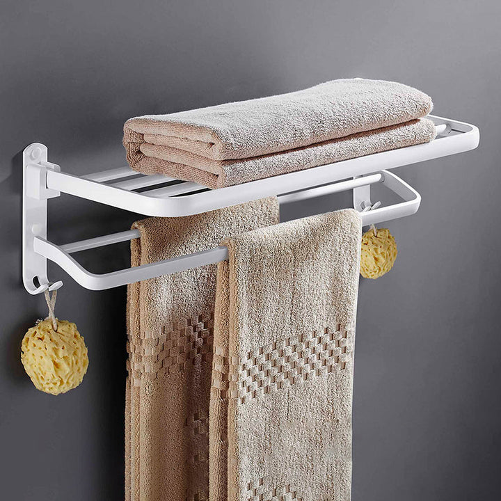 Lisslune | White Bathroom Accessories Hardware Set Modern Bathroom Accessories Set, Towel Rack