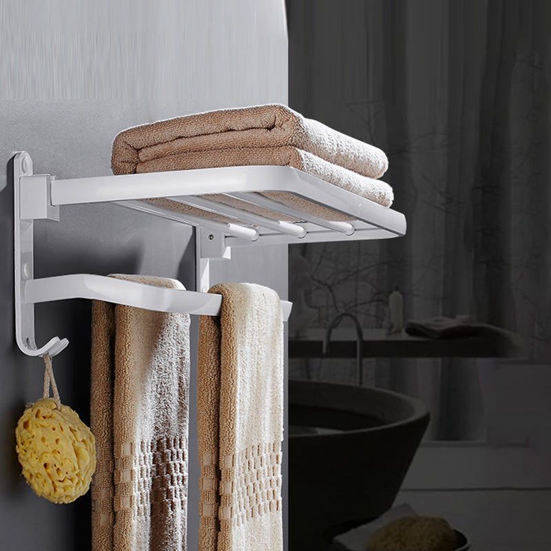 Lisslune | White Bathroom Accessories Hardware Set Modern Bathroom Accessories Set, Towel Rack