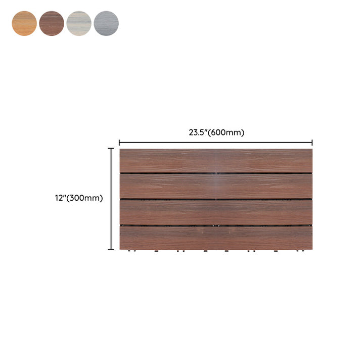 Lisslune | Deck Plank Loose Lay Wood Floor Tiles Garden Outdoor Flooring