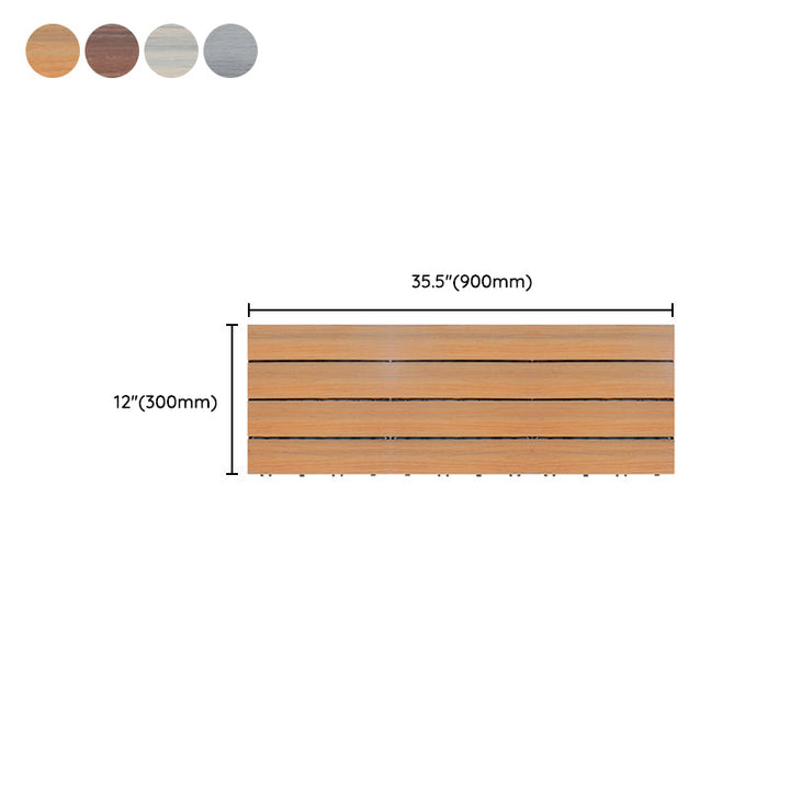 Lisslune | Deck Plank Loose Lay Wood Floor Tiles Garden Outdoor Flooring