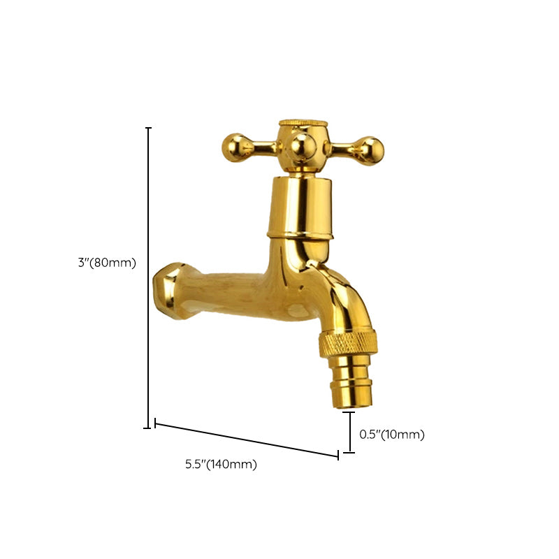 Lisslune | Glam Wall-mounted Bathroom Faucet Cross Handle Low Arc Round Sink Faucet