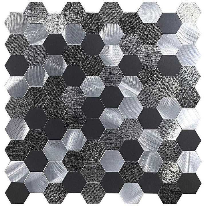 Lisslune | Water-repellent Peel & Stick Tile Hexagonal Mosaic for Splash Wall