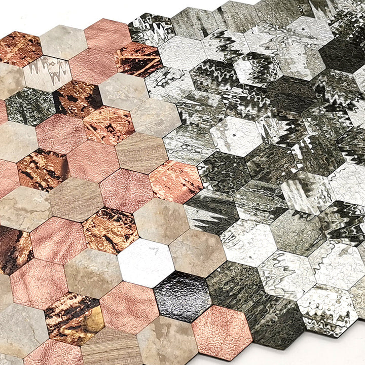 Lisslune | Water-repellent Peel & Stick Tile Hexagonal Mosaic for Splash Wall
