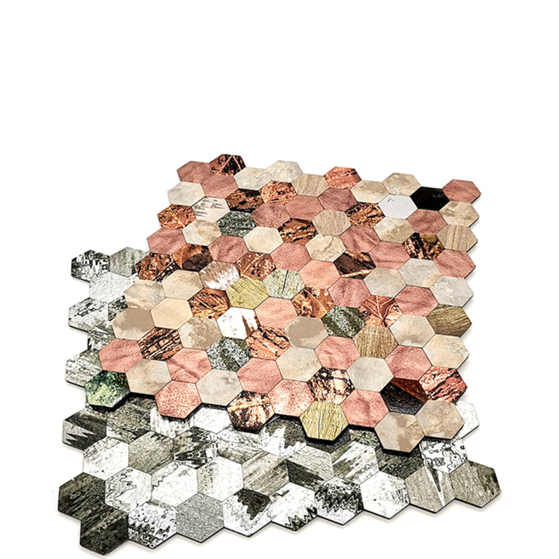 Lisslune | Water-repellent Peel & Stick Tile Hexagonal Mosaic for Splash Wall
