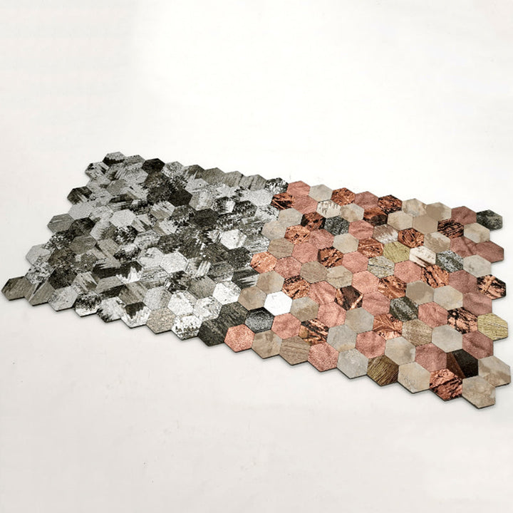 Lisslune | Water-repellent Peel & Stick Tile Hexagonal Mosaic for Splash Wall