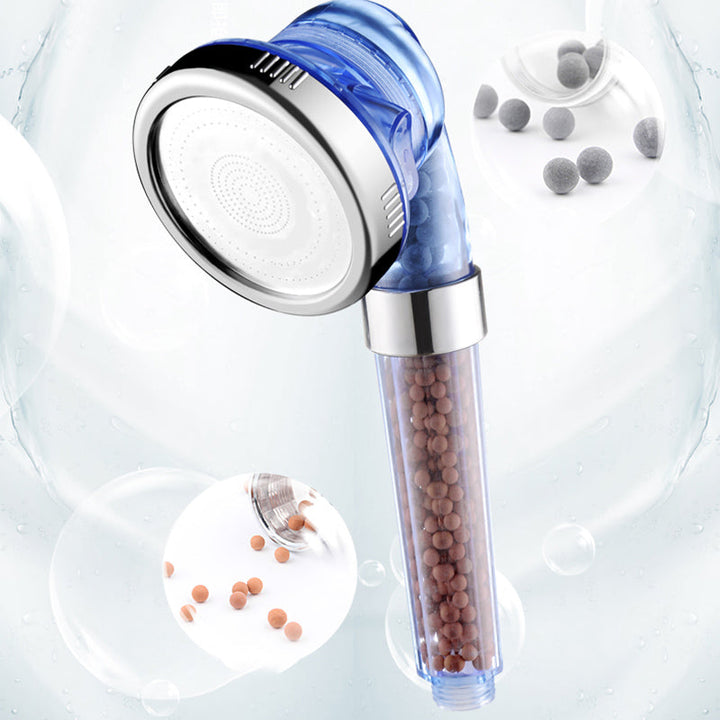 Lisslune | Bathroom Showerhead Plastic Water Filtration Round Hand Shower