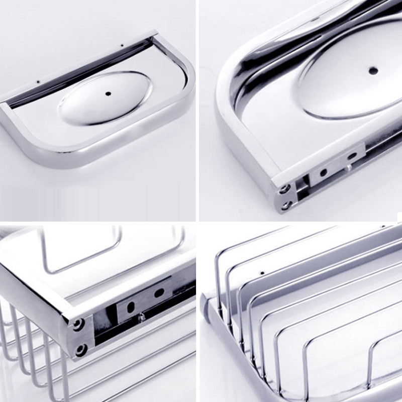 Lisslune | Modern Stainless Steel Bathroom Fixtures Set Towel Bar Bathroom Shelf Bathroom Accessory Set