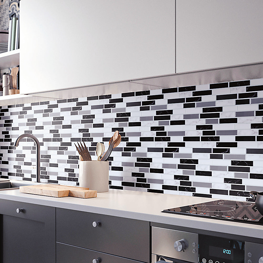 Lisslune | Plastic Peel & Stick Subway Tile Modern Simple Subway Tile Wallpaper