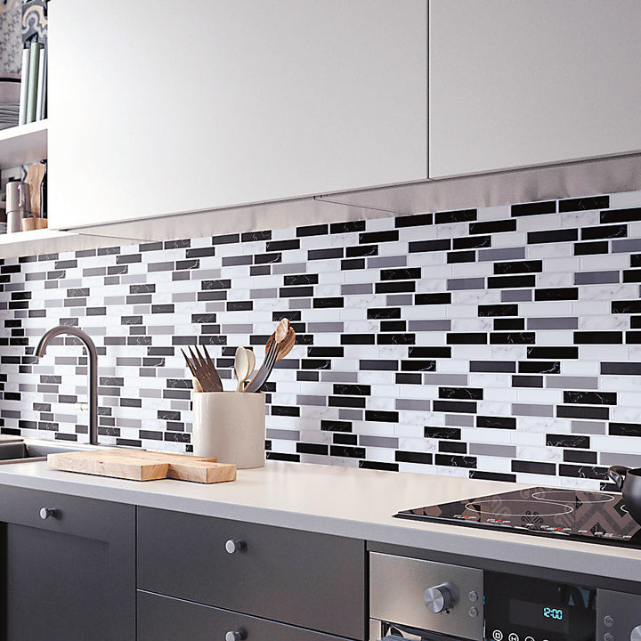 Lisslune | Plastic Peel & Stick Subway Tile Modern Simple Subway Tile Wallpaper
