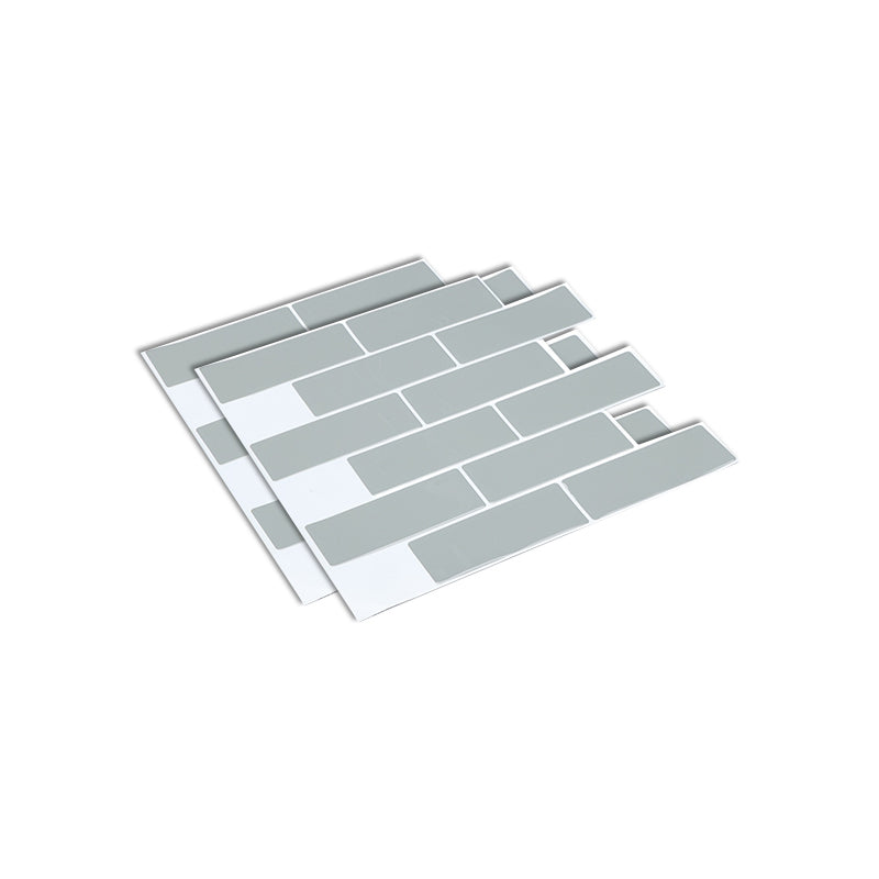 Lisslune | Plastic Peel & Stick Subway Tile Modern Simple Subway Tile Wallpaper