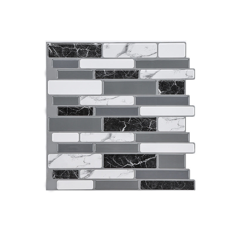 Lisslune | Plastic Peel & Stick Subway Tile Modern Simple Subway Tile Wallpaper