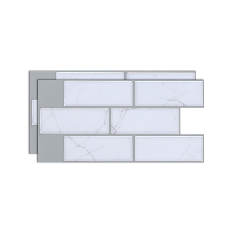 Lisslune | Plastic Peel & Stick Subway Tile Modern Simple Subway Tile Wallpaper