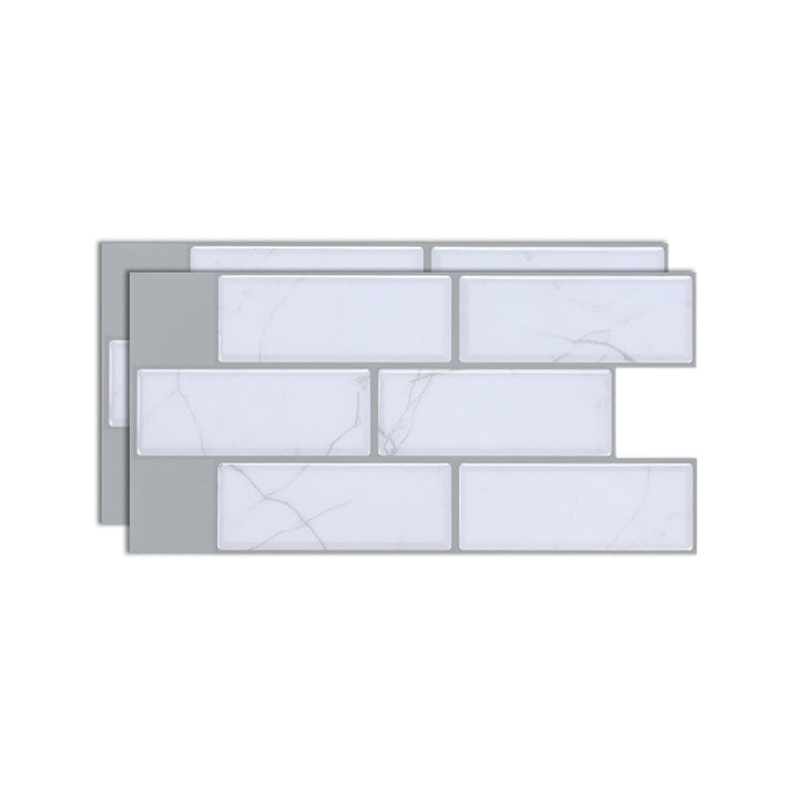 Lisslune | Plastic Peel & Stick Subway Tile Modern Simple Subway Tile Wallpaper