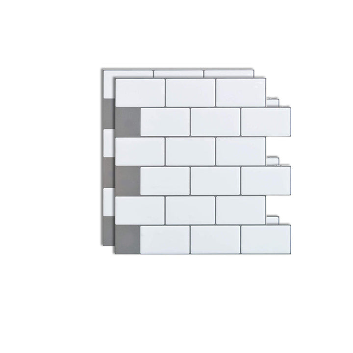 Lisslune | Plastic Peel & Stick Subway Tile Modern Simple Subway Tile Wallpaper
