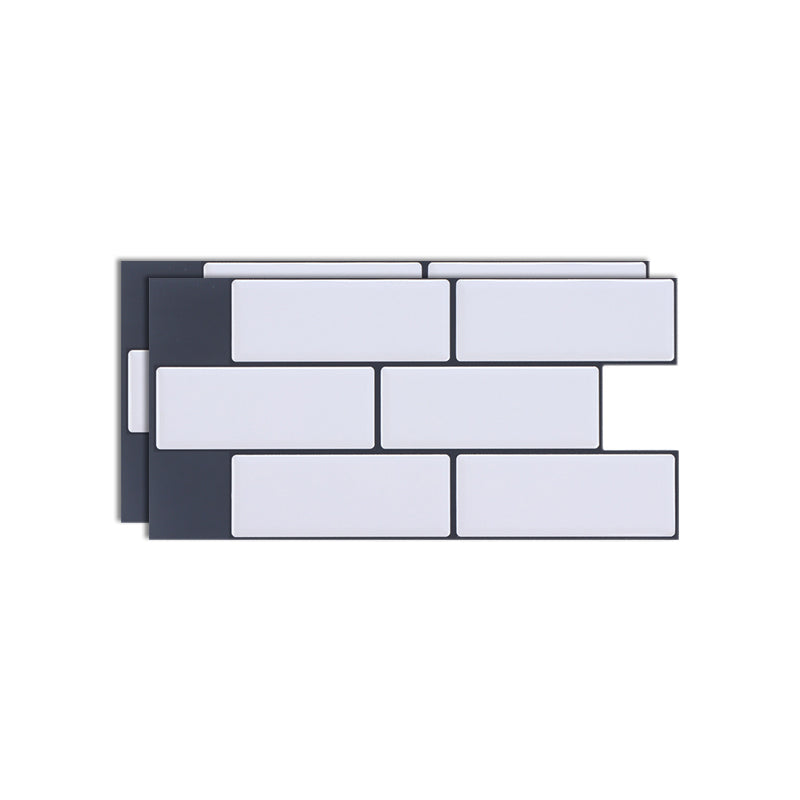Lisslune | Plastic Peel & Stick Subway Tile Modern Simple Subway Tile Wallpaper