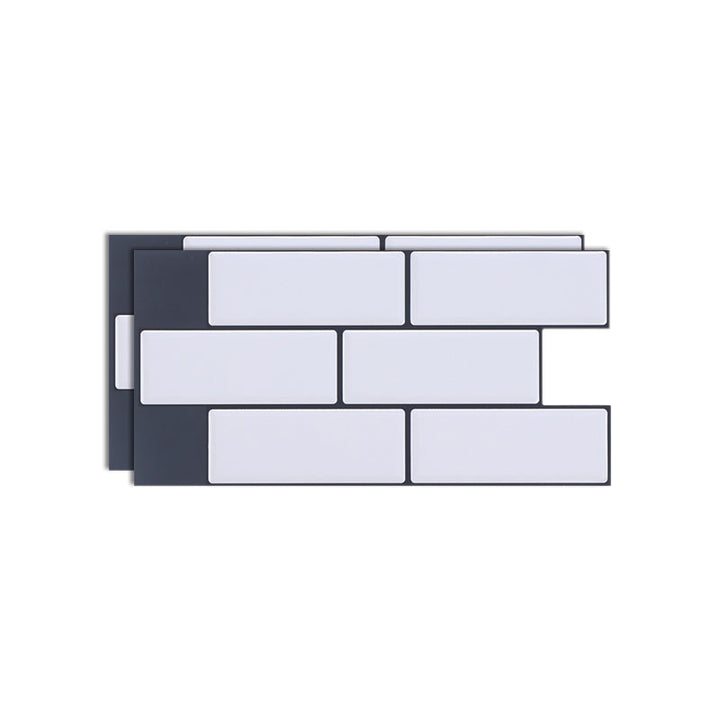 Lisslune | Plastic Peel & Stick Subway Tile Modern Simple Subway Tile Wallpaper