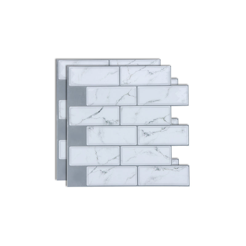 Lisslune | Plastic Peel & Stick Subway Tile Modern Simple Subway Tile Wallpaper