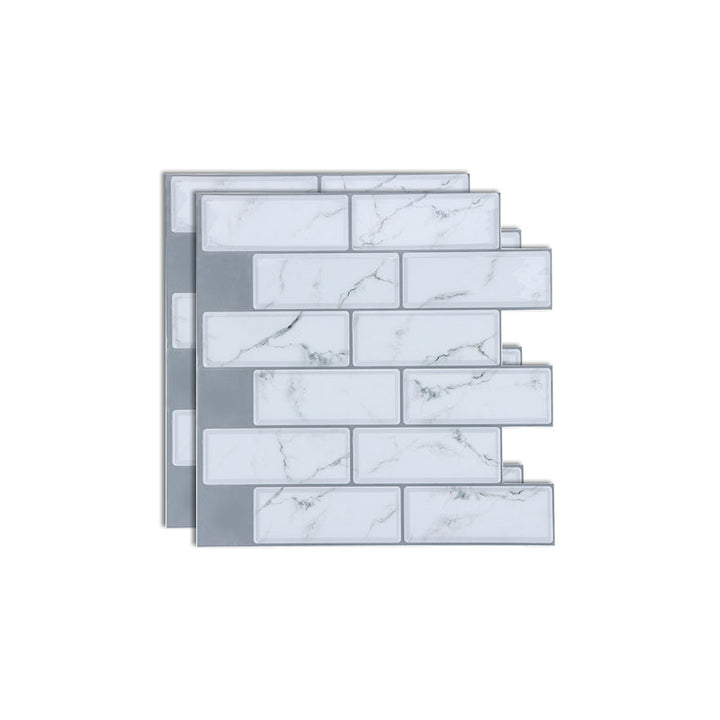 Lisslune | Plastic Peel & Stick Subway Tile Modern Simple Subway Tile Wallpaper
