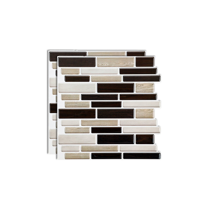 Lisslune | Plastic Peel & Stick Subway Tile Modern Simple Subway Tile Wallpaper