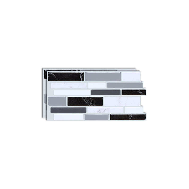 Lisslune | Plastic Peel & Stick Subway Tile Modern Simple Subway Tile Wallpaper