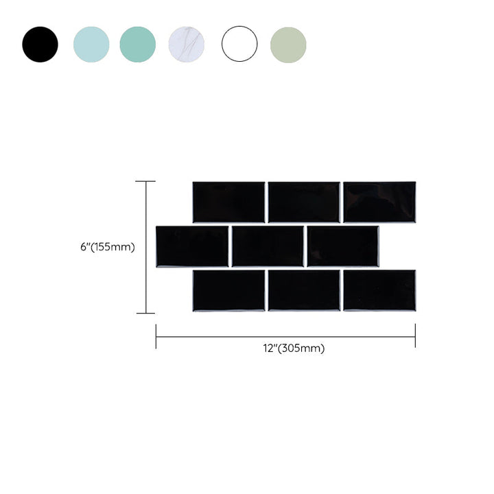 Lisslune | Plastic Peel & Stick Subway Tile Modern Simple Subway Tile Wallpaper