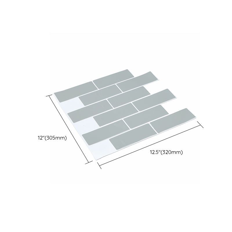 Lisslune | Plastic Peel & Stick Subway Tile Modern Simple Subway Tile Wallpaper