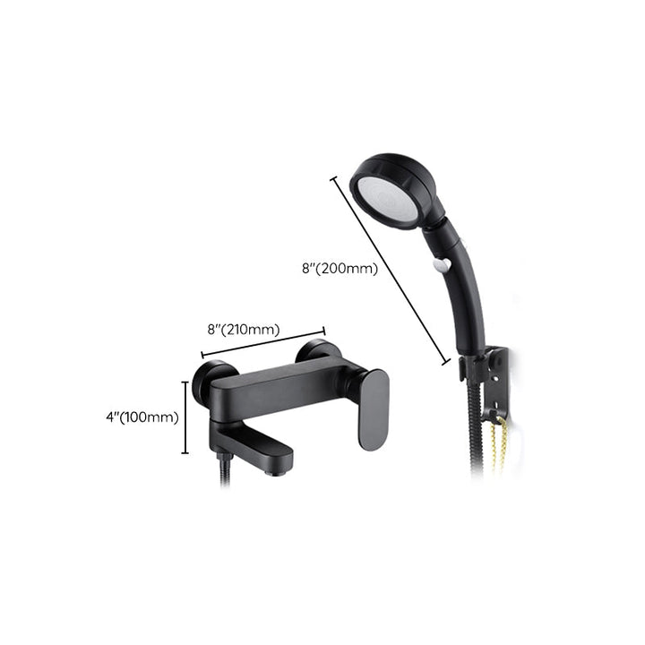 Lisslune | Modern Wall-Mounted Bathtub Faucet Trim Metal Single-Lever Bathtub Faucet Trim