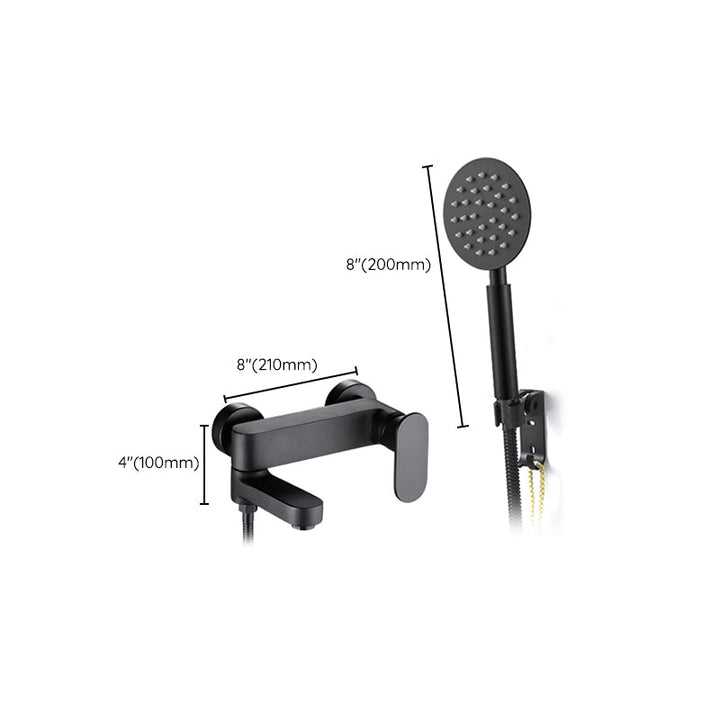 Lisslune | Modern Wall-Mounted Bathtub Faucet Trim Metal Single-Lever Bathtub Faucet Trim