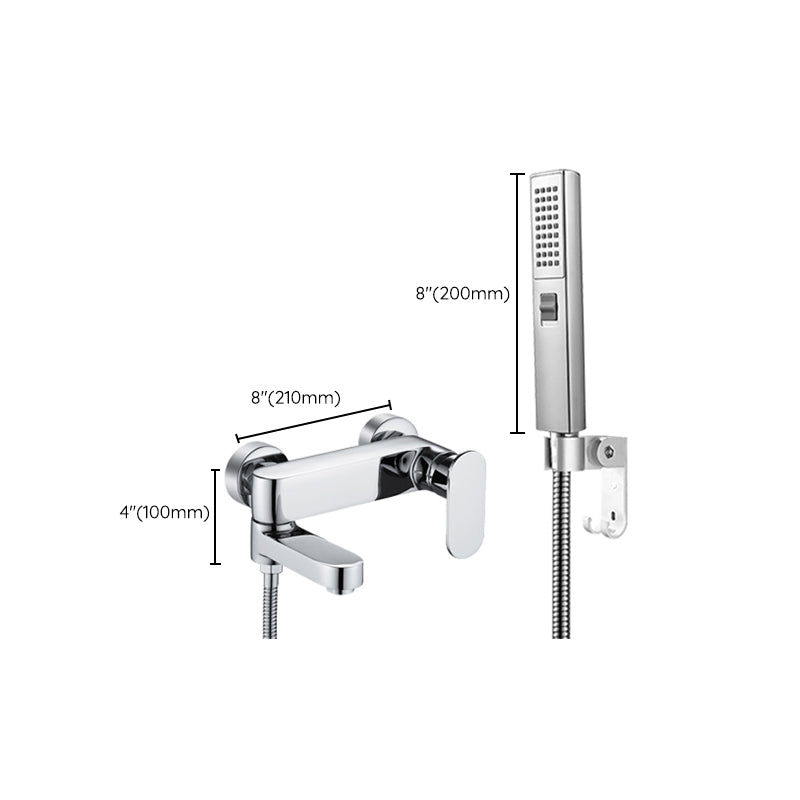 Lisslune | Modern Wall-Mounted Bathtub Faucet Trim Metal Single-Lever Bathtub Faucet Trim