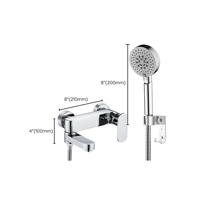 Lisslune | Modern Wall-Mounted Bathtub Faucet Trim Metal Single-Lever Bathtub Faucet Trim